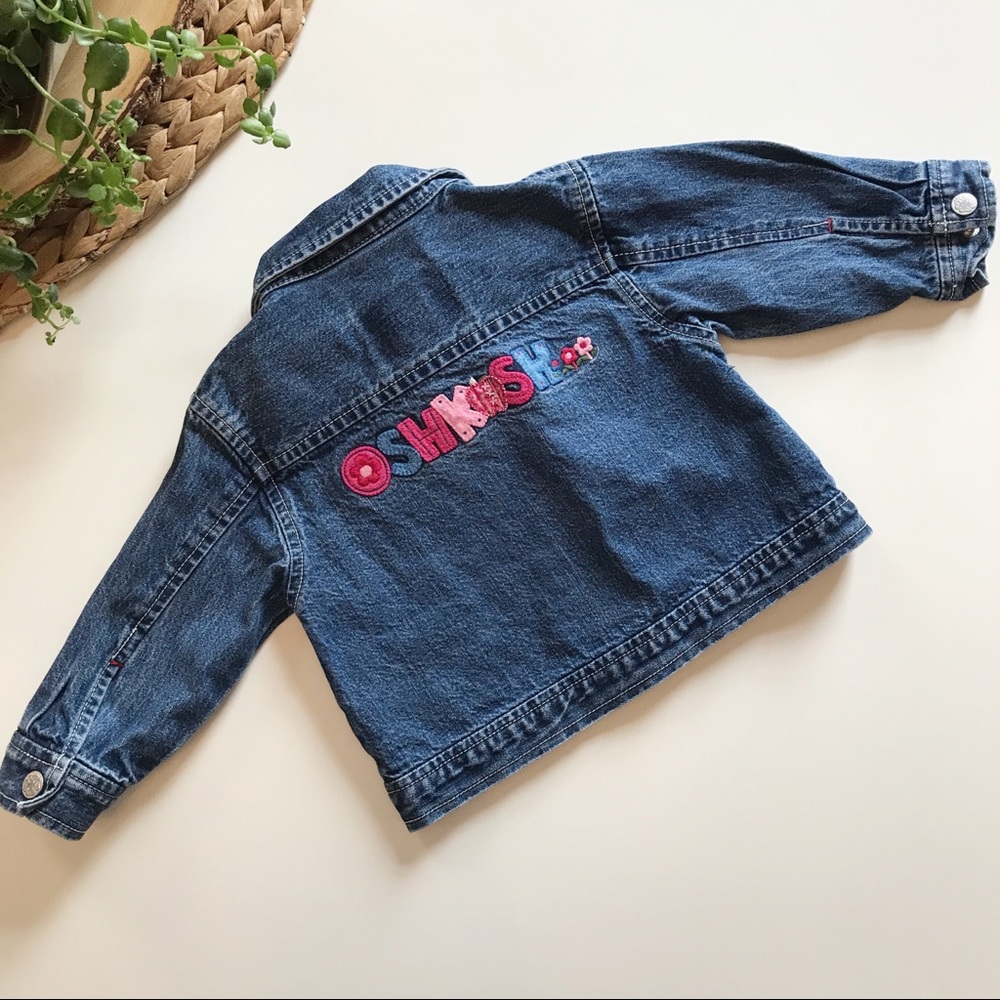 Vintage Oshkosh Flower Patch Denim Jacket | 12-18m - Picture 4 of 6
